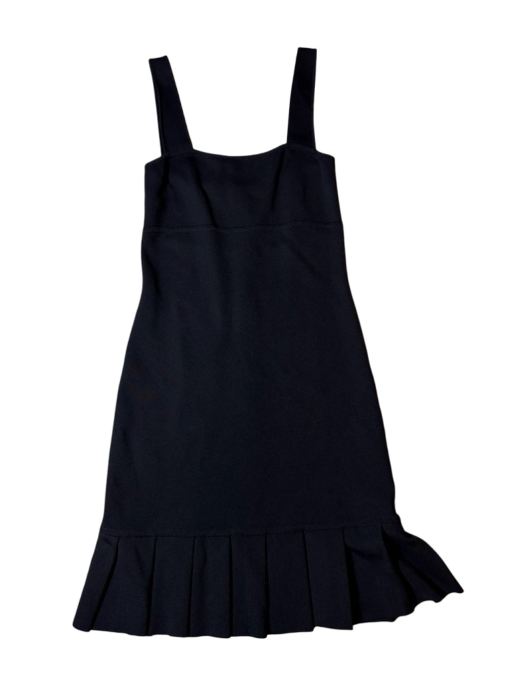 Paula Hian Black Knit Pleated Hem Midi Dress Women’s Small French Designer